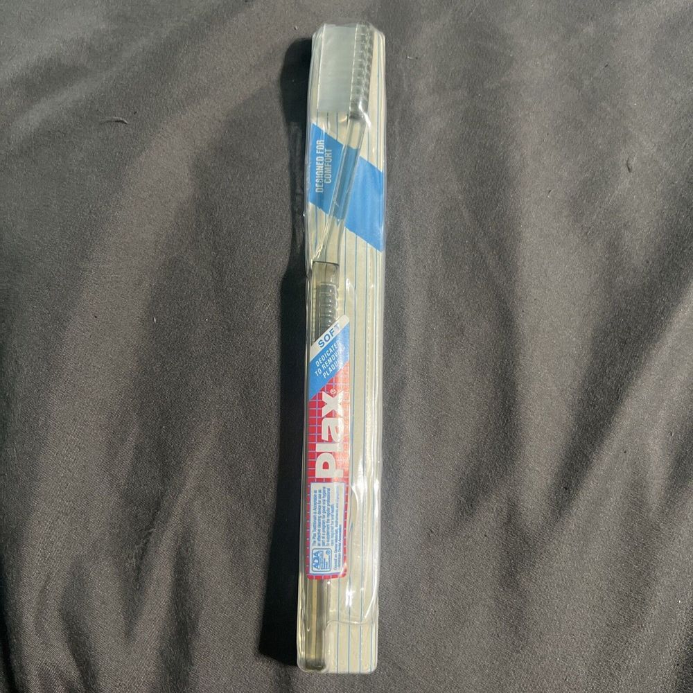 Vintage Plax Soft Toothbrush Clear Sealed In Case Pfizer Inc Super Scarce